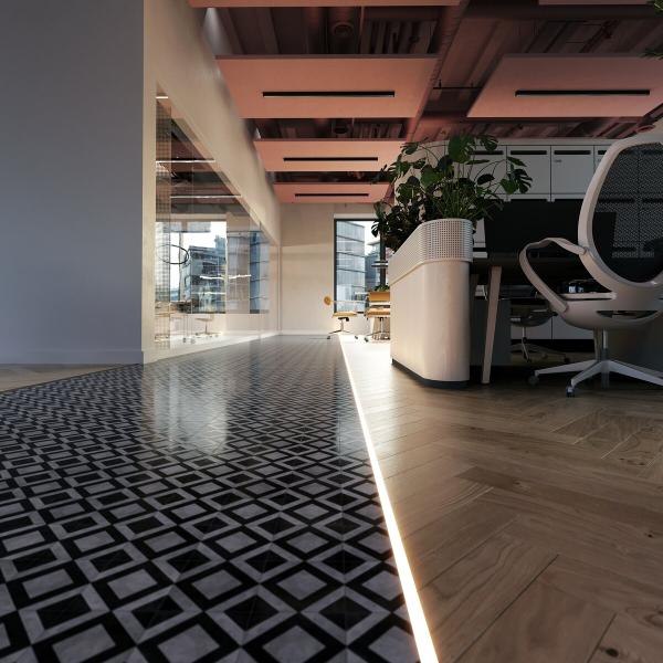 Akzentbeleuchtung mit sicherer Unterfront für feuchte Räume